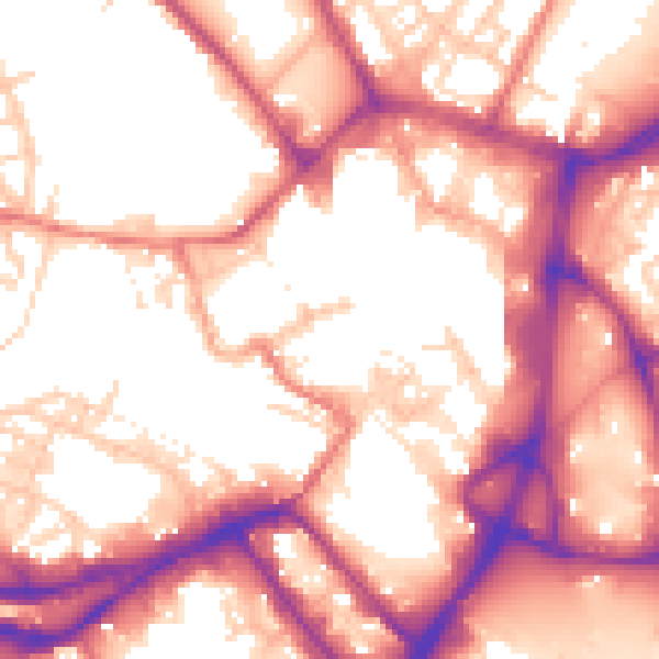 Daytime road noise heatmap for WN1 1NL