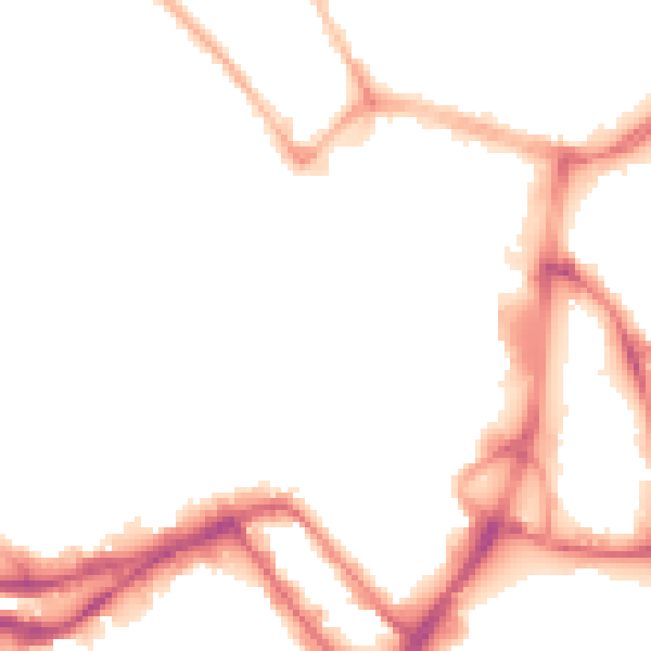 Night-time road noise heatmap for WN1 1NL