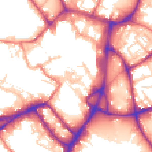 Daytime road noise heatmap for WN1 1NN