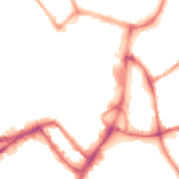 Night-time road noise heatmap for WN1 1NN
