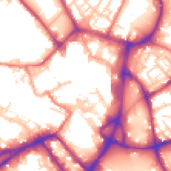 Daytime road noise heatmap for WN1 1PE