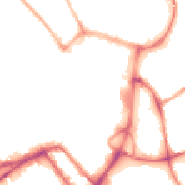 Night-time road noise heatmap for WN1 1PE