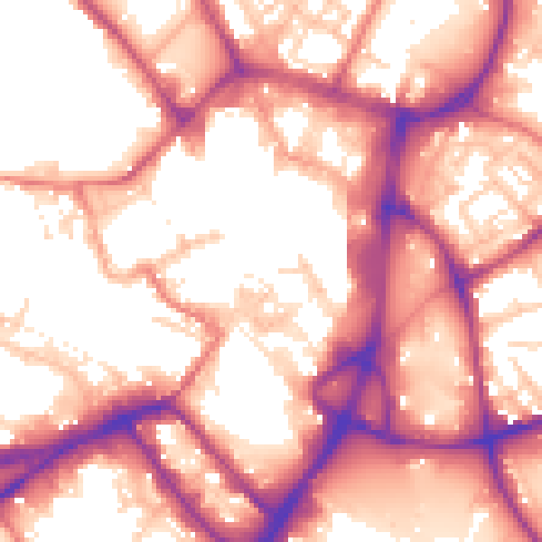 Daytime road noise heatmap for WN1 1PF