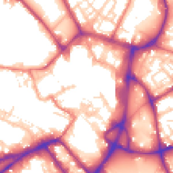 Daytime road noise heatmap for WN1 1PJ