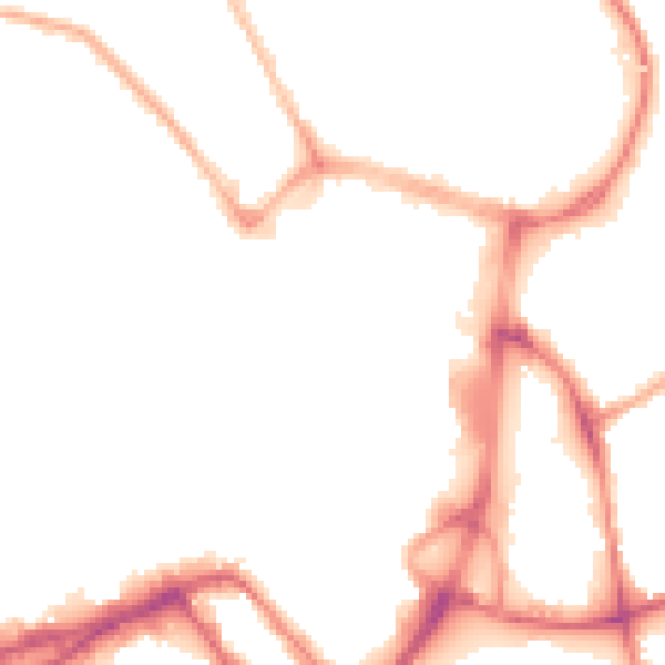 Night-time road noise heatmap for WN1 1PL