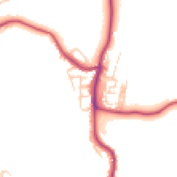 Daytime road noise heatmap for WN1 2TG