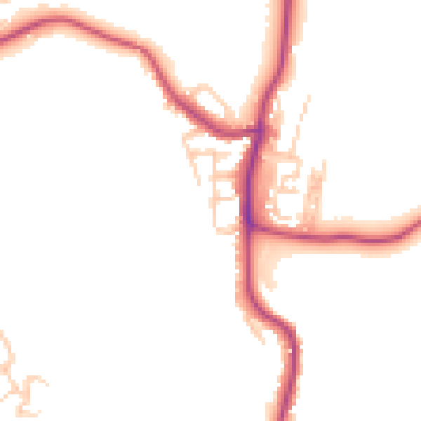 Daytime road noise heatmap for WN1 2TH