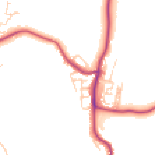 Daytime road noise heatmap for WN1 2TL