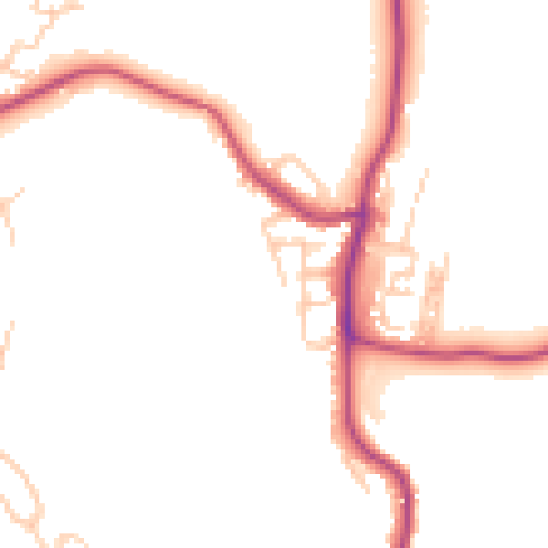 Daytime road noise heatmap for WN1 2TN