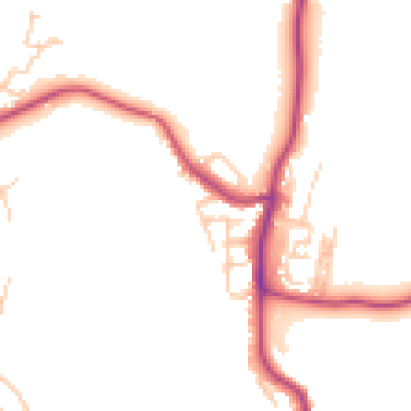 Daytime road noise heatmap for WN1 2TP
