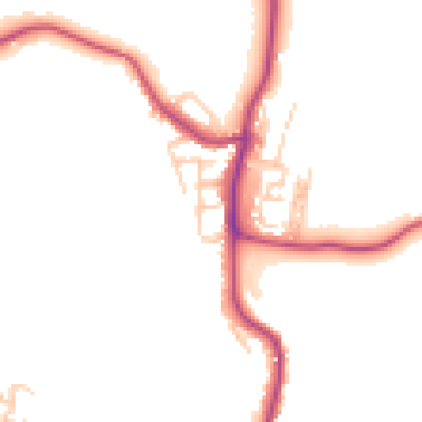 Daytime road noise heatmap for WN1 2TQ