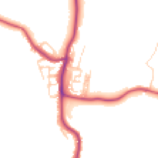 Daytime road noise heatmap for WN1 2TT
