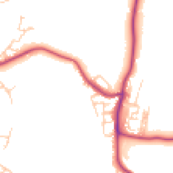 Daytime road noise heatmap for WN1 2TW