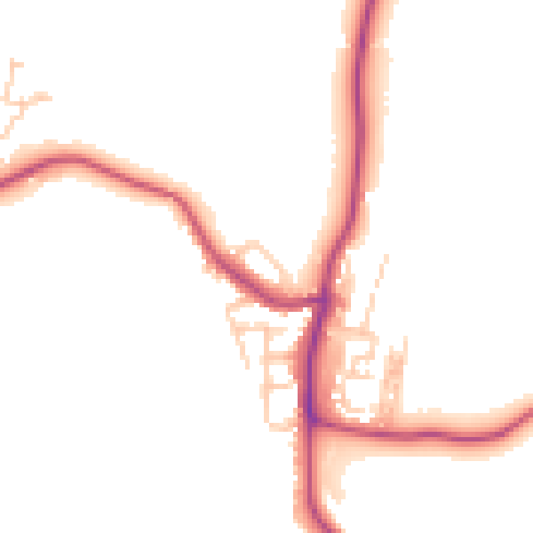Daytime road noise heatmap for WN1 2TZ