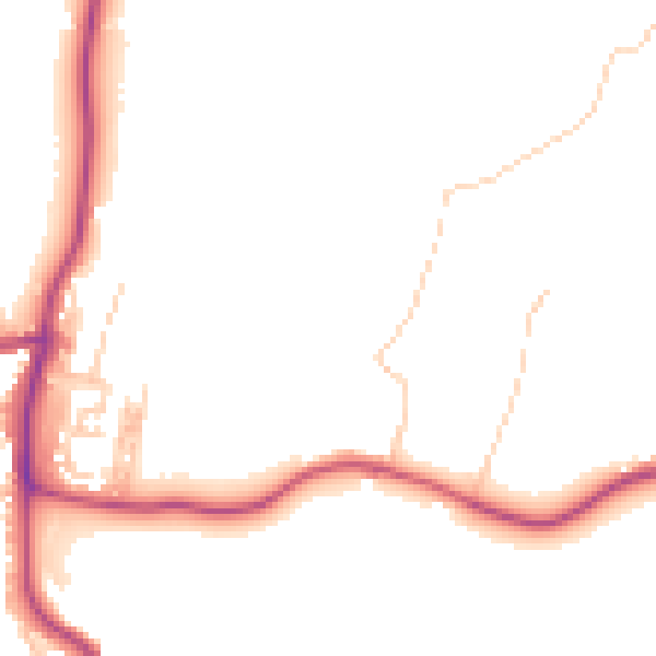 Daytime road noise heatmap for WN1 2UJ