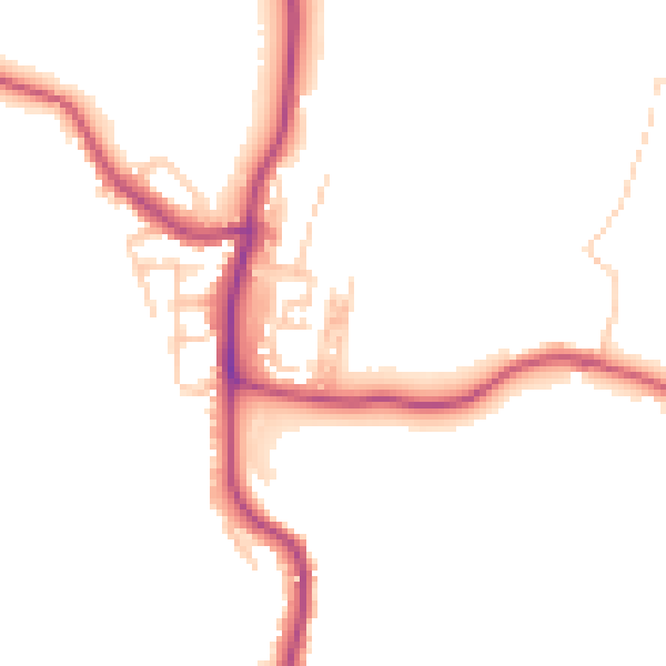 Daytime road noise heatmap for WN1 2UR