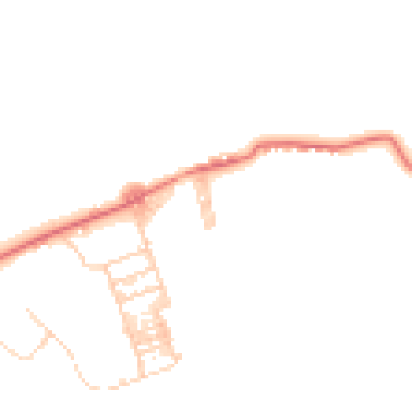Daytime road noise heatmap for WN1 2XD