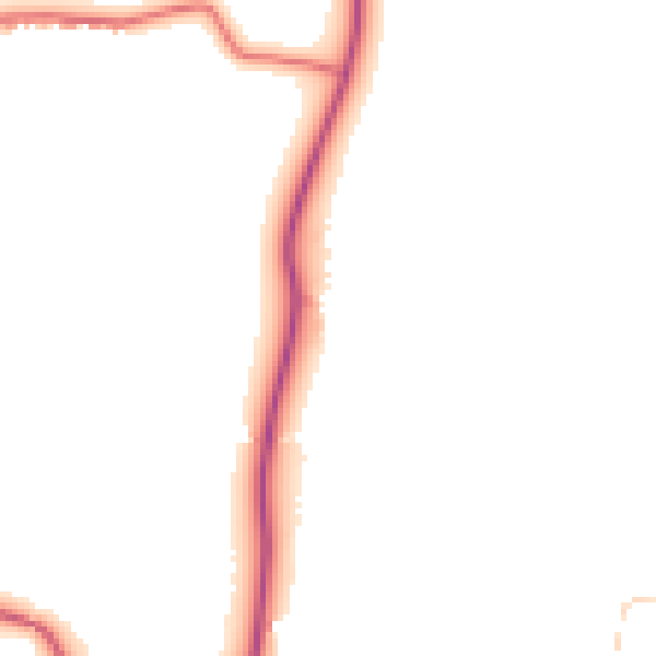 Daytime road noise heatmap for WN1 2XN