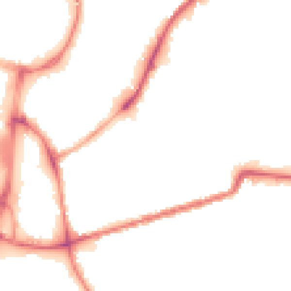 Night-time road noise heatmap for WN1 3LT