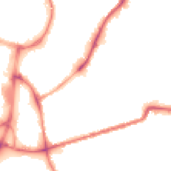 Night-time road noise heatmap for WN1 3LY