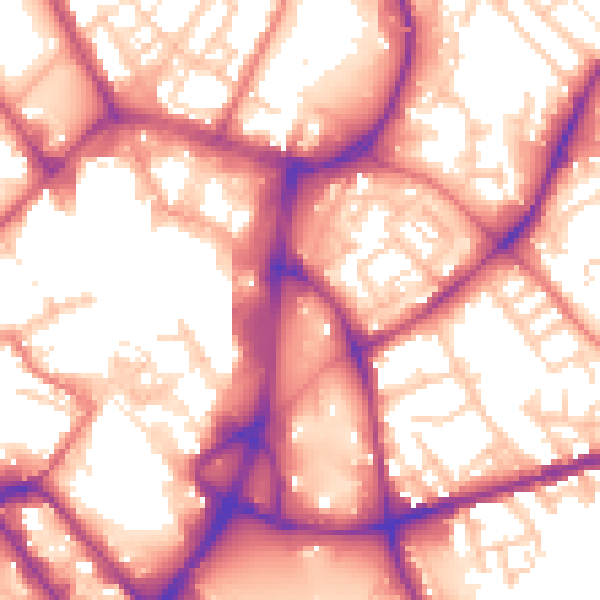 Daytime road noise heatmap for WN1 3RQ