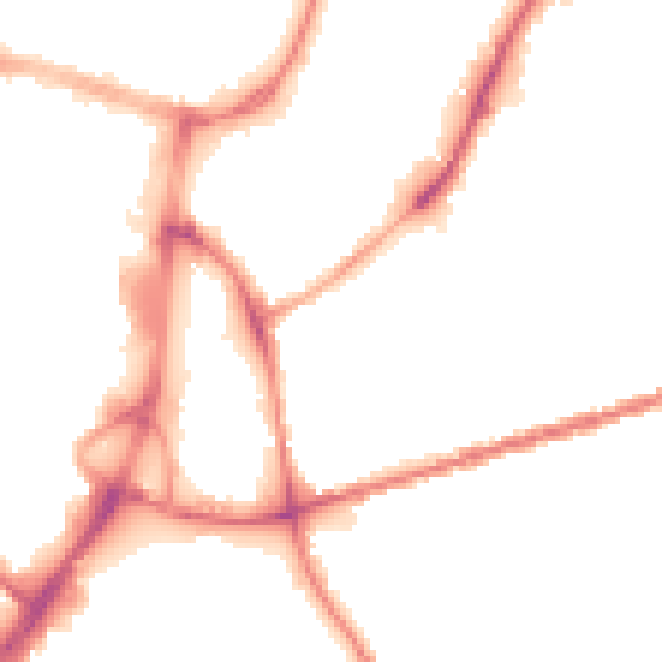 Night-time road noise heatmap for WN1 3SB