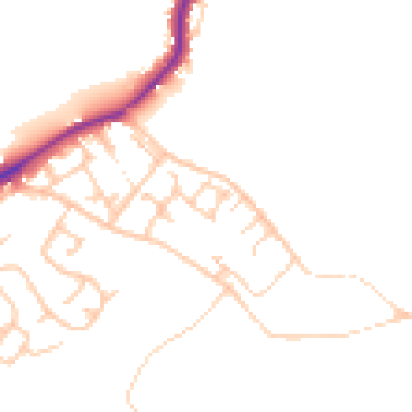 Daytime road noise heatmap for WN2 1DF