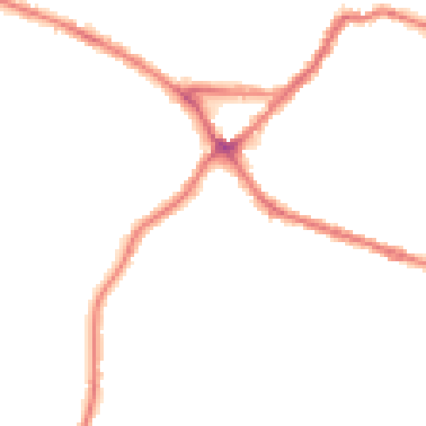 Night-time road noise heatmap for WN2 3HF