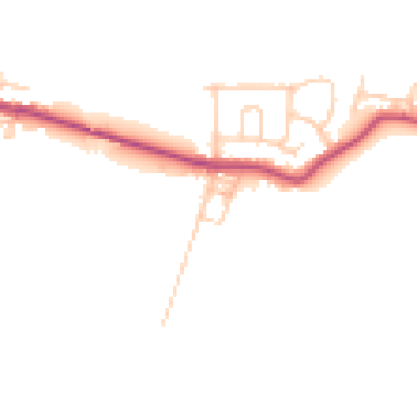 Daytime road noise heatmap for WN2 4AB