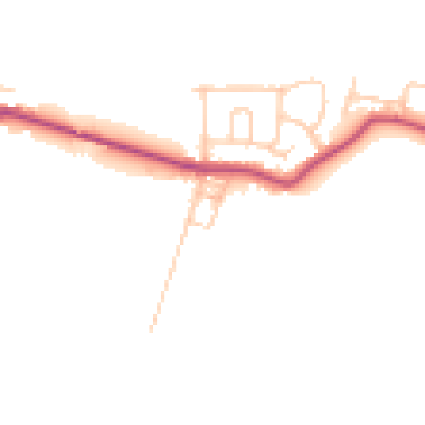 Daytime road noise heatmap for WN2 4AD