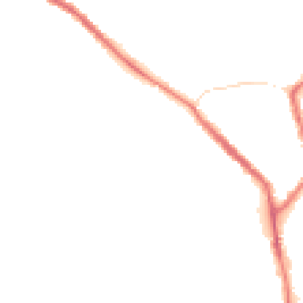 Night-time road noise heatmap for WN2 5BA