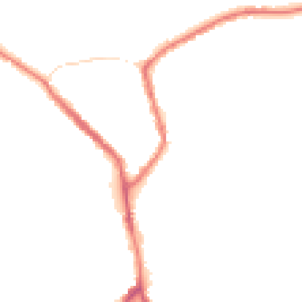 Night-time road noise heatmap for WN2 5EB