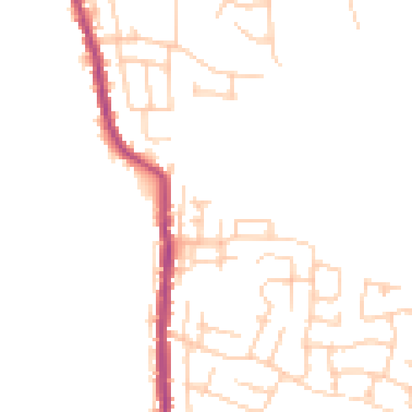Daytime road noise heatmap for WN2 5RW