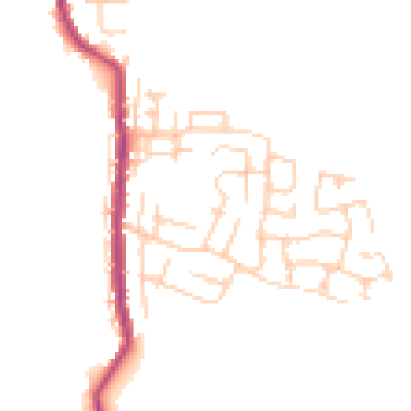 Daytime road noise heatmap for WN2 5XQ