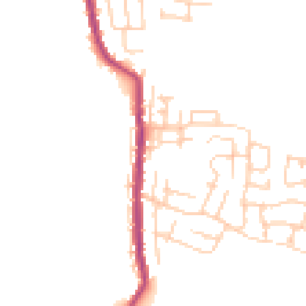 Daytime road noise heatmap for WN2 5YW