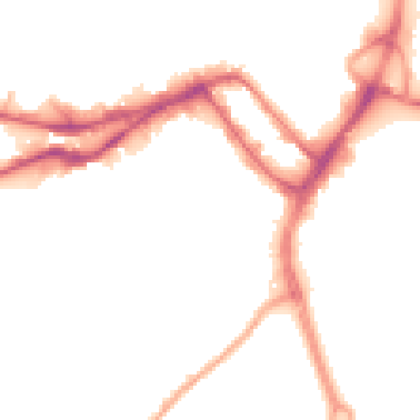 Night-time road noise heatmap for WN3 4AT