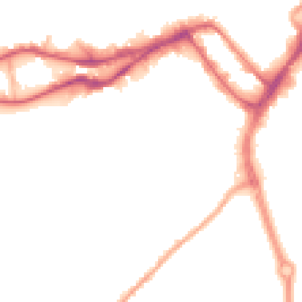 Night-time road noise heatmap for WN3 5BJ