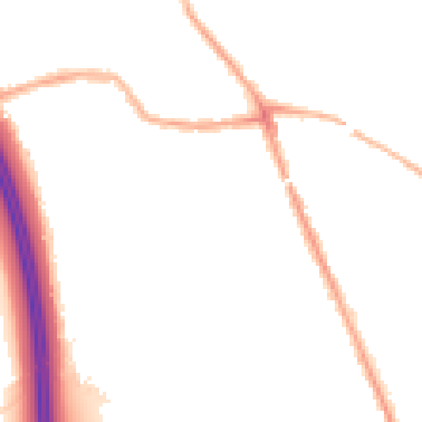 Night-time road noise heatmap for WN4 0AT