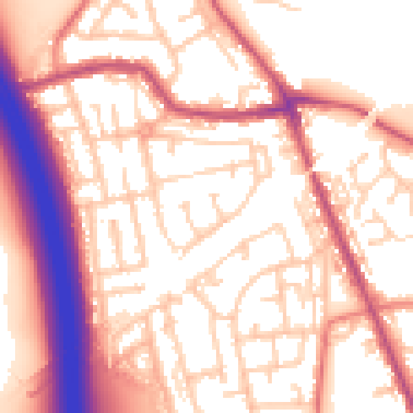 Daytime road noise heatmap for WN4 0AU