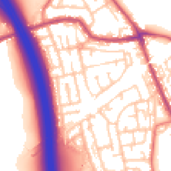 Daytime road noise heatmap for WN4 0AY