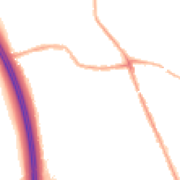 Night-time road noise heatmap for WN4 0AZ