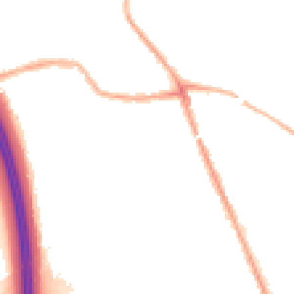 Night-time road noise heatmap for WN4 0BA