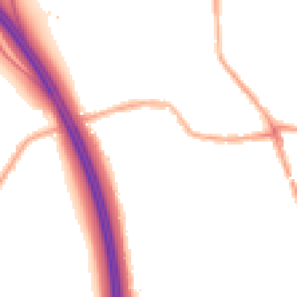 Night-time road noise heatmap for WN4 0BD