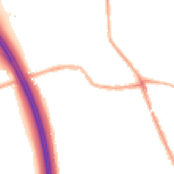 Night-time road noise heatmap for WN4 0BE