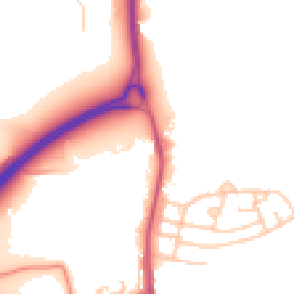 Daytime road noise heatmap for WN4 0BP