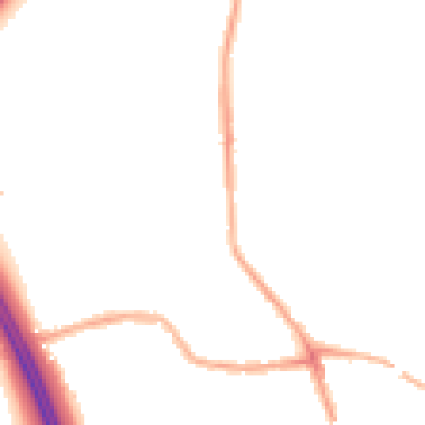 Night-time road noise heatmap for WN4 0DG