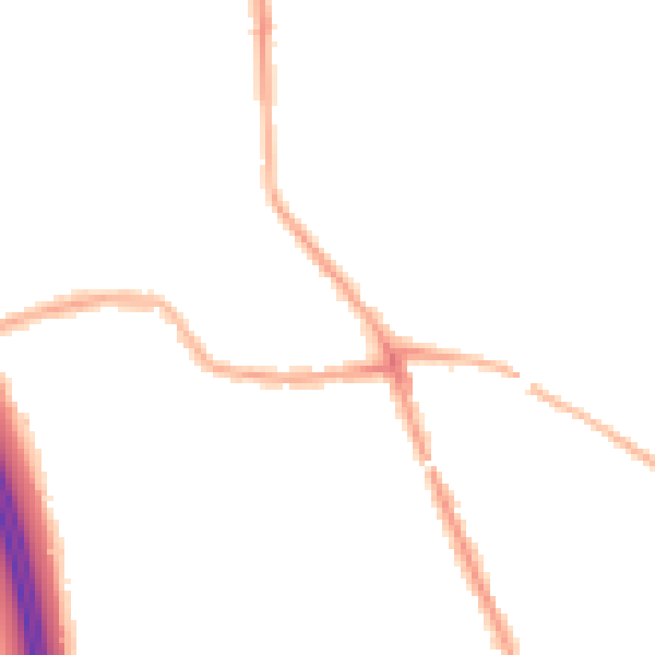 Night-time road noise heatmap for WN4 0DJ