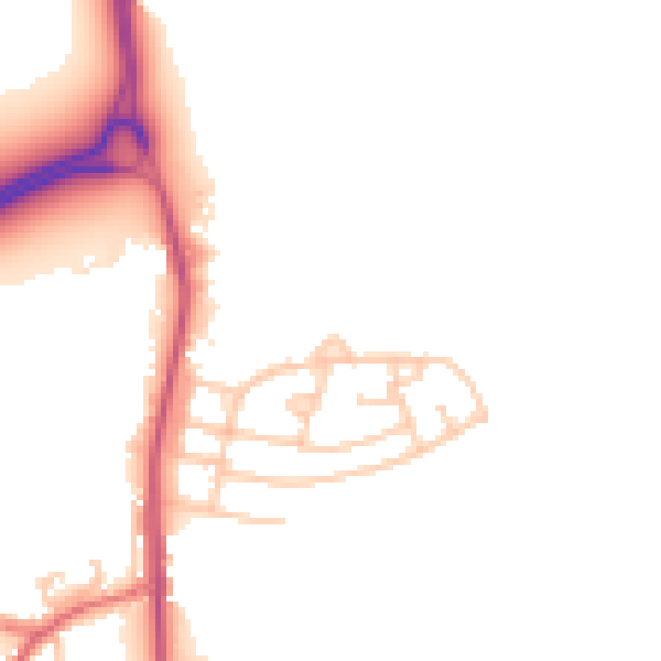 Daytime road noise heatmap for WN4 0DU