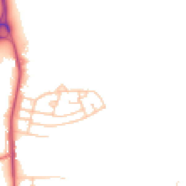 Daytime road noise heatmap for WN4 0DY