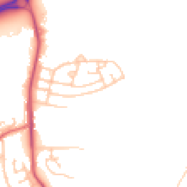Daytime road noise heatmap for WN4 0DZ